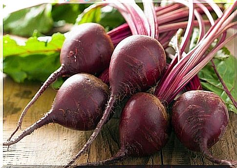 Beets on the table.