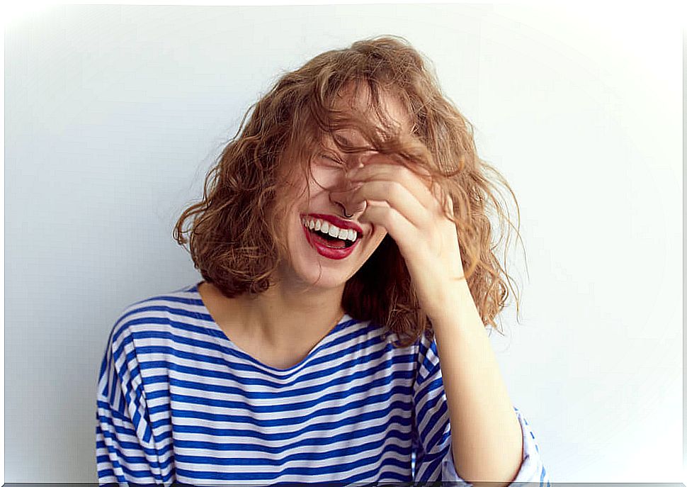 Woman laughing