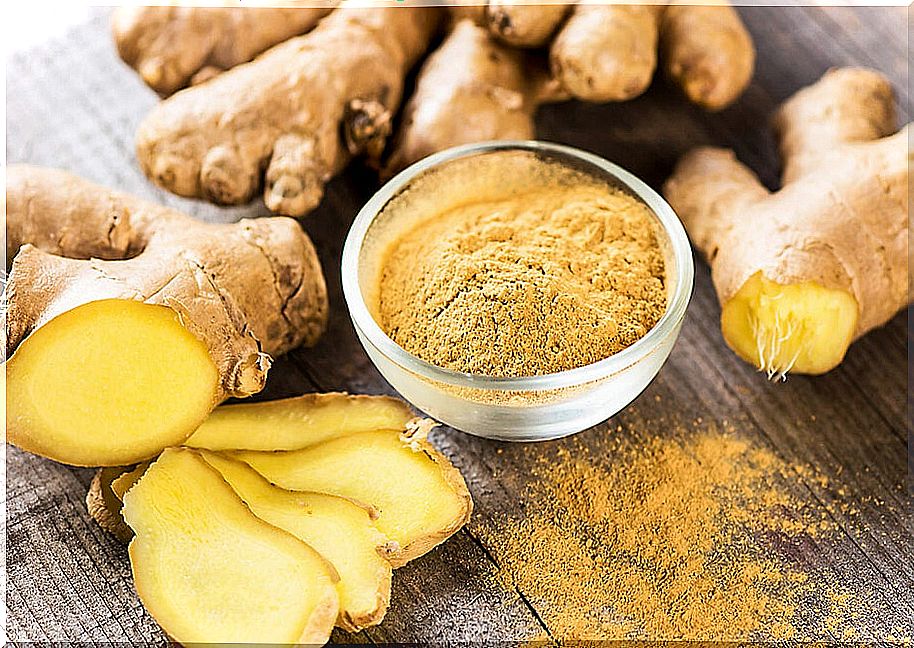 Ginger root and powder