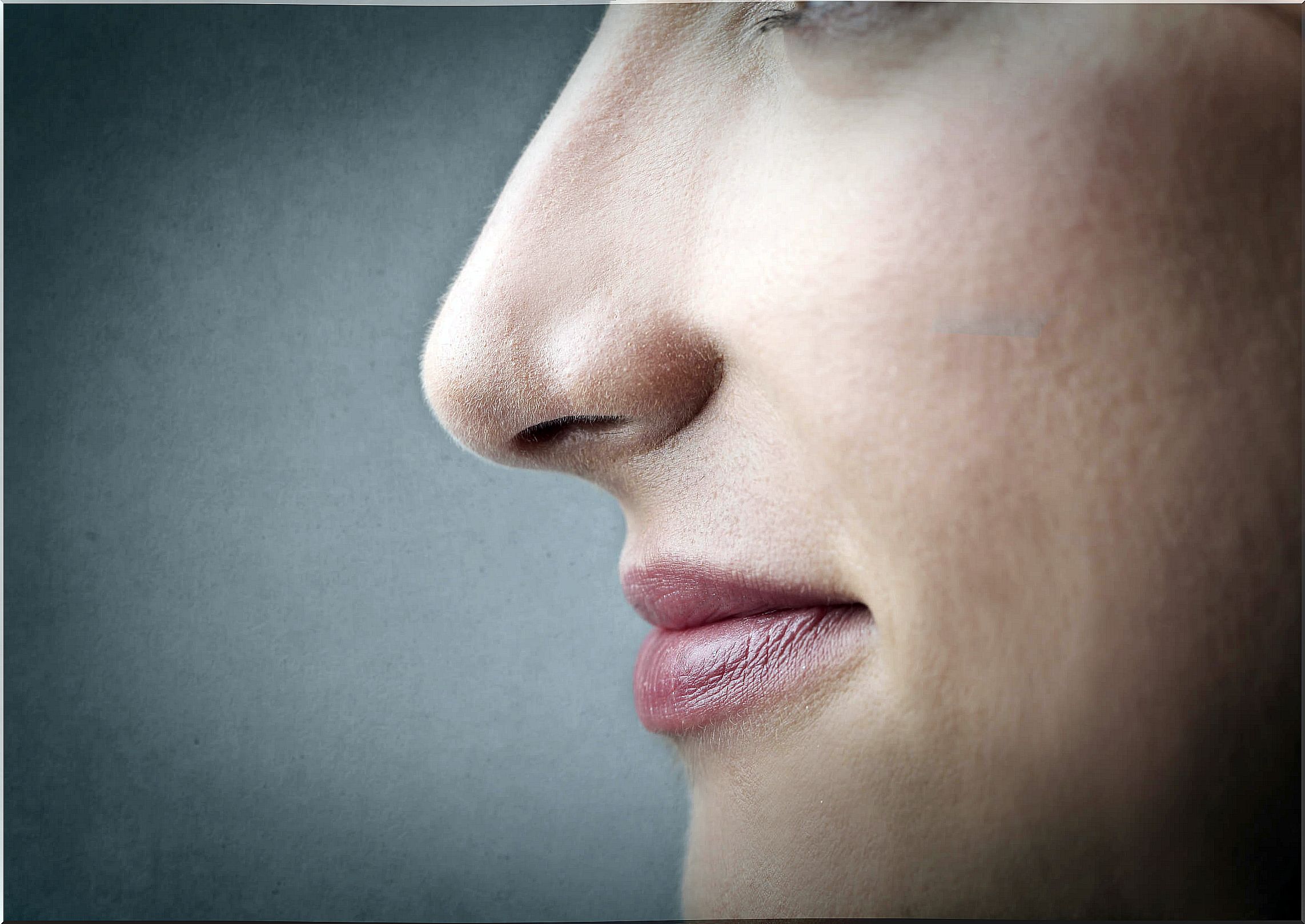 Profile nose showing genetic inheritance