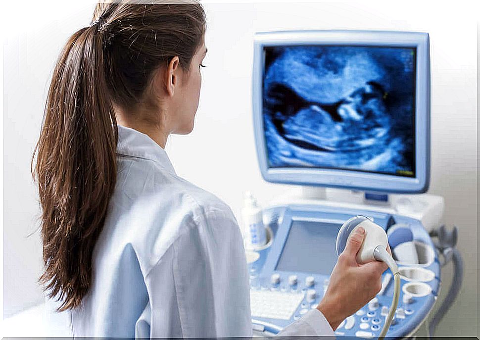 Perform ultrasound for prenatal diagnosis.